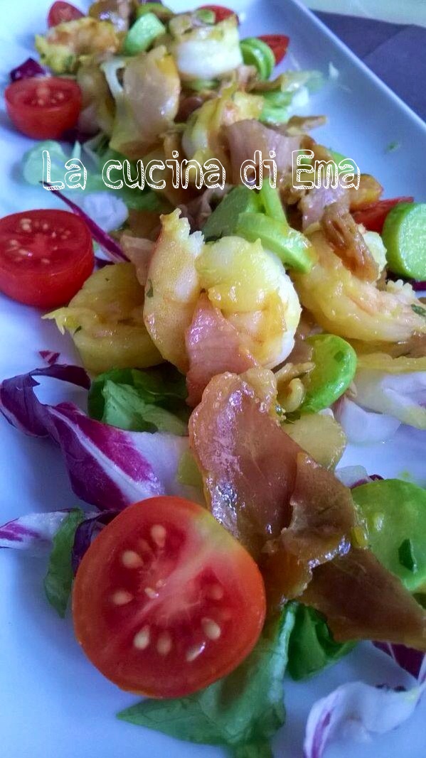 Insalata-di-gamberi-con-bacon